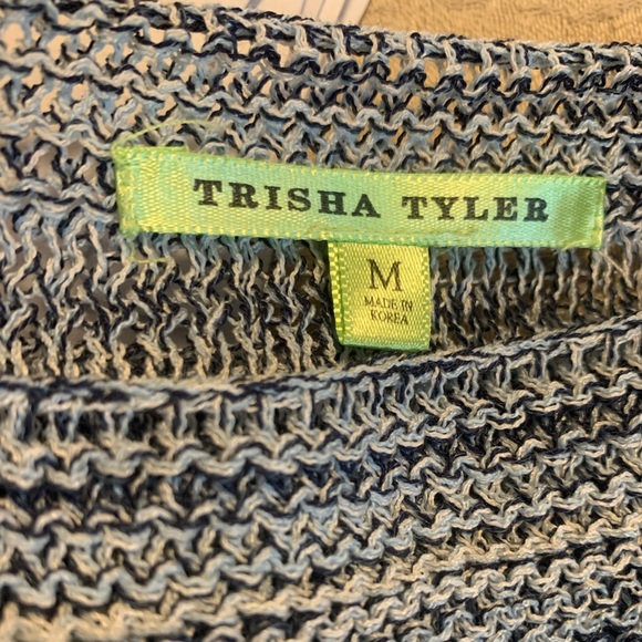 Trisha Tyler Ombré Blue Boatneck Sweater size M - Picture 6 of 6